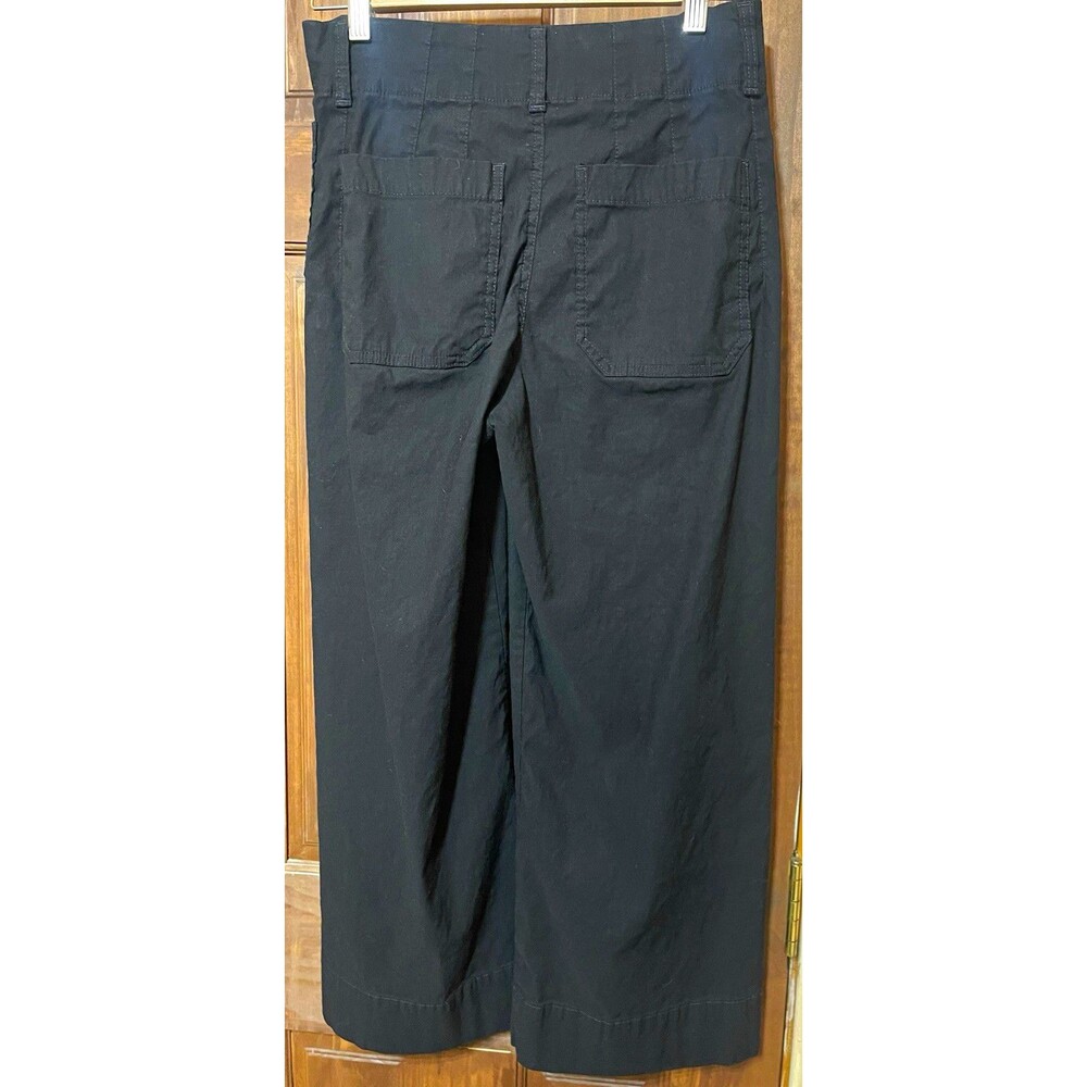 Maeve by Anthropologie Black “The Colette” Linen blend Crop Pants 24” Inseam 28P
